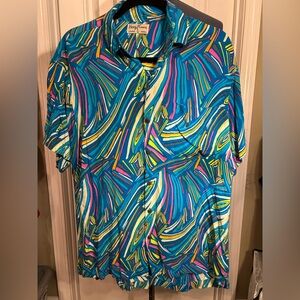 Kenny Flowers limited edition shirt multicolor abstract psychedelic trippy LARGE